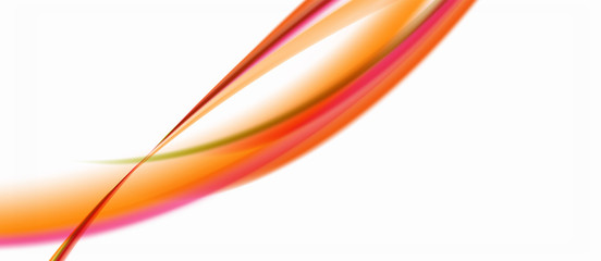 Line wave art illustration on light backdrop. Vector abstract design banner template. Business template