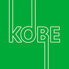 Image relative to Japan travel theme. Kobe city name in geometry style design. Creative typography poster concept.