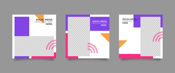 Modern promotion square web banner for social media mobile apps. Elegant sale and discount promo backgrounds for digital marketing	