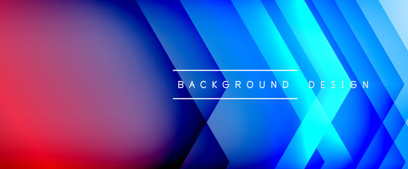 Arrow lines, technology digital template with shadows and lights on gradient background. Trendy simple fluid color gradient abstract background with dynamic straight shadow lines effect