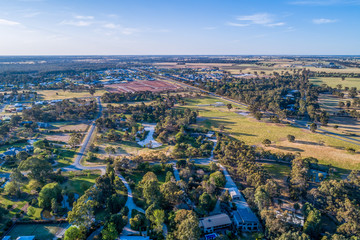 Moama in NSW, Australia - aerial view