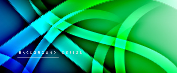 Dynamic trendy fluid color gradient abstract background with flowing wave lines. Vector Illustration