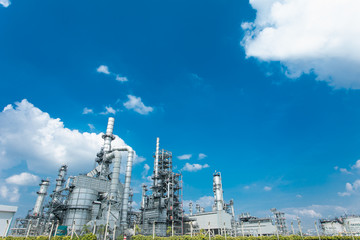 Oil and gas industrial,Oil refinery plant form industry,Refinery factory oil storage tank and...