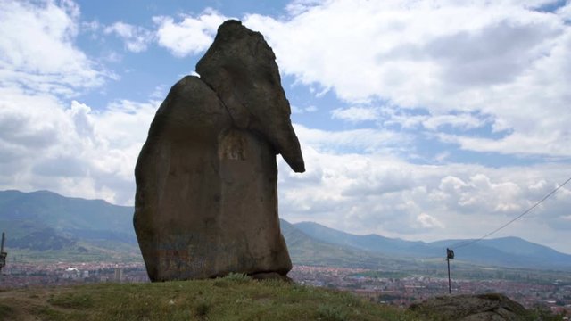 Natural formation elephant rock on the hill, Prilep district, Macedonia