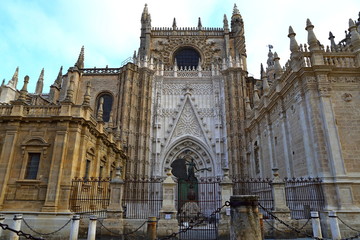 Naklejka premium Cathedral of Saint Mary of the See Catedral de Santa Maria de la Sede, known as Seville Cathedral a Roman Catholic cathedral in Seville Spain