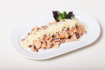 Fettuccine with mushrooms