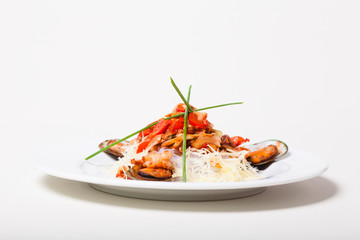 Seafood glass noodles