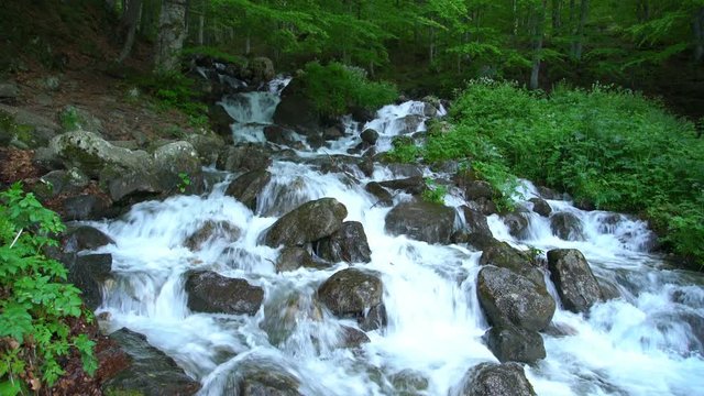 Clean spring water flowing in the highland of Kosovo