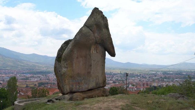 Natural formation elephant rock on the hill, Prilep district, Macedonia