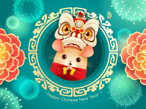 Happy Chinese New Year 2020. Year Of The Rat.