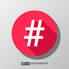 Hashtag sign, vector icon