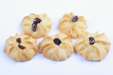 Cookies on a white background