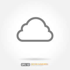 Cloud icon on white background