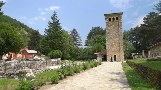 World heritage monastery building complex Patriarchate Pec of Kosovo