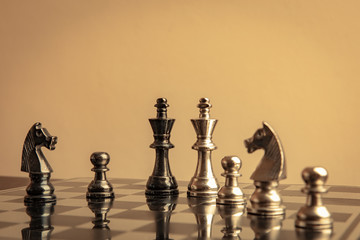Chess business concept, leader & success
