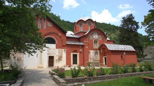 World heritage monastery building complex Patriarchate Pec of Kosovo