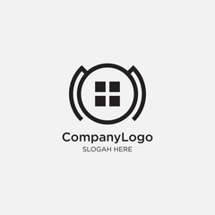 Fototapeta premium Real estate logo design. modern and elegant style design. business logo design template