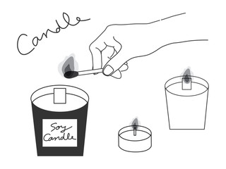 lighting a candle