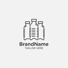bottle logo template vector illustration