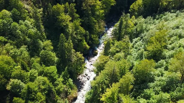 Travel destination river waterfall, Macahel National Park, Borcka, Artvin, Turkey