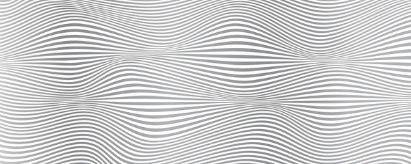 Wavy uneven surface like flag or water. Minimalistic design from lines, two-tone undulating backgrounds. Abstract distorted pattern. 3d vector illustration, EPS10
