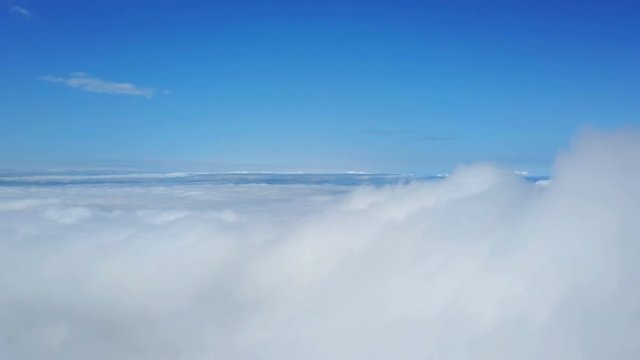 Fog like cotton cloudy weather under blue sky in Turkey
