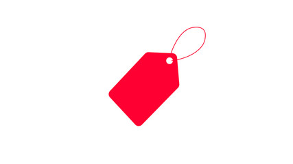Fototapeta premium Red Pictograph of tag