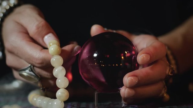 Fortune telling with crystal ball