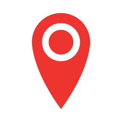 Vector icon search map. location place - Map pointer icon. GPS location symbol - Map pin. Map pointer icon. GPS location.