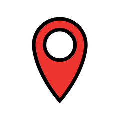 Vector icon search map. location place - Map pointer icon. GPS location symbol - Map pin. Map pointer icon. GPS location.