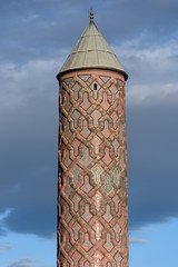 14th century Yakutia Medrese with it's unique minaret in Erzurum, Turkey