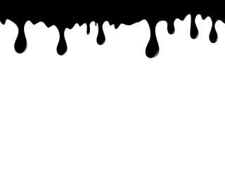 Dripping liquid isolated on a white background. The paint is flowing. Vector illustration