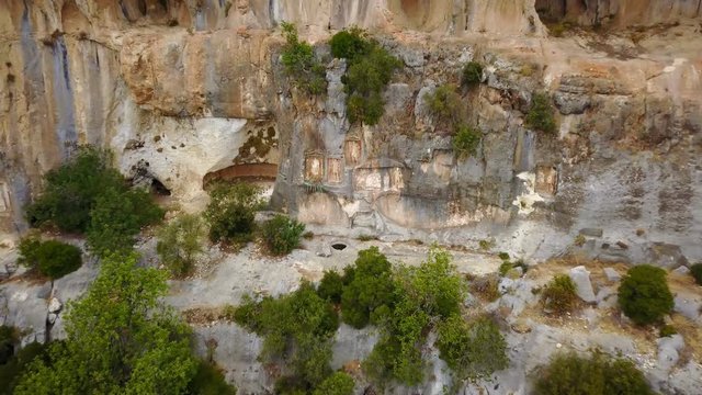 Adamkayalar, Old Roman man rocks sculptures carved Mountains, Mersin, Turkey