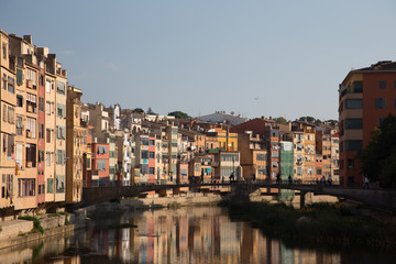 Fototapeta na wymiar Spain, Girona, old town panorama