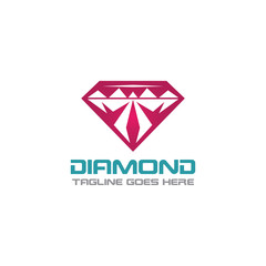 Diamond Logo Template Design, Emblem, Concept Design, Creative icon