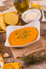 Pumpkin cream soup.