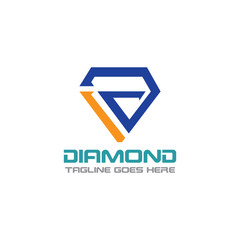 Diamond Logo Template Design, Emblem, Concept Design, Creative icon
