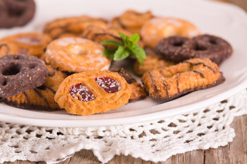 Fototapeta na wymiar Shortcrust pastry biscuits.