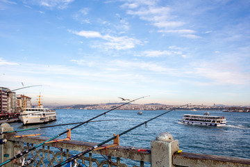 Karakoy city view from Galata bridge, Istanbul