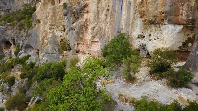 Adamkayalar, Old Roman man rocks sculptures carved Mountains, Mersin, Turkey