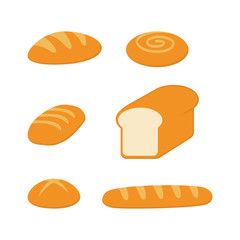 Bread Vector Flat Design Illustration