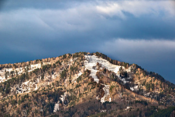 Fototapeta na wymiar panorama of mountains in winter
