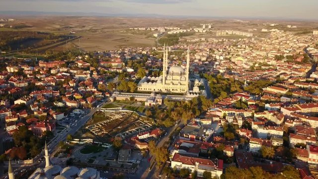 Selimiye and Eski Mosques in ancient Ottoman Capital Edirne, Turkey