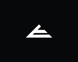 Minimalist Letter E EA AE Logo Design , Editable in Vector Format in Black and White Color