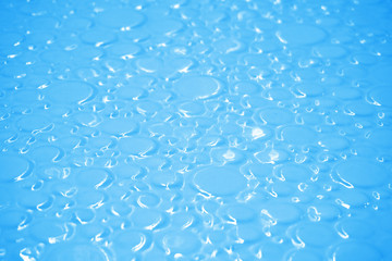 Blue wet surface, surface with droplets