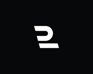 Minimalist Letter PL LP Logo Design , Editable in Vector Format in Black and White Color