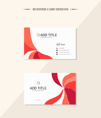 Simple business card with geometric design