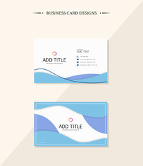 Simple business card with geometric design