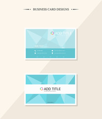 Simple business card with geometric design