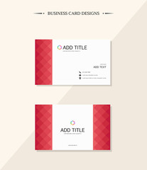 Simple business card with geometric design